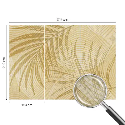Selbstklebende Fototapete fürs Wohnzimmer mit tropischem Design