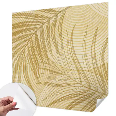 Selbstklebende Fototapete fürs Wohnzimmer mit tropischem Design
