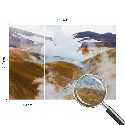 Vintage tapete Vulkanhügel