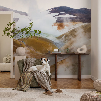 Vintage tapete Vulkanhügel