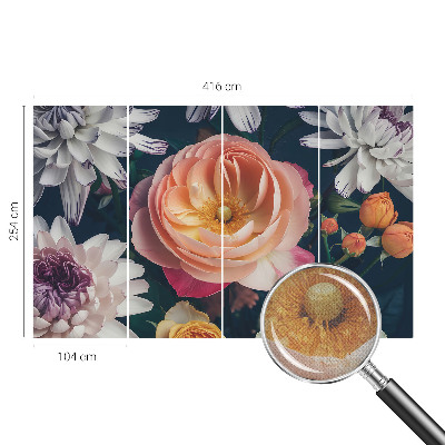 Selbstklebende Fototapete fürs Schlafzimmer Florale Harmonie