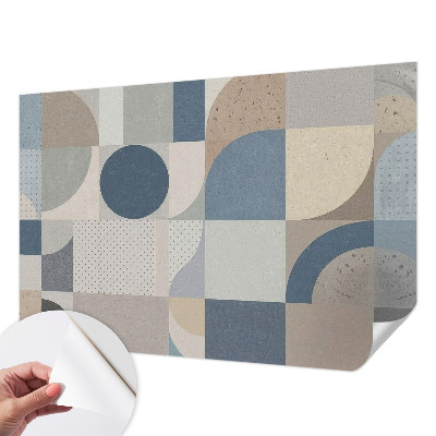 Fototapete in 3D-Optik mit geometrischem Mosaikmotiv