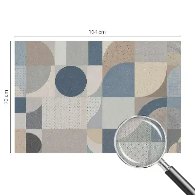 Fototapete in 3D-Optik mit geometrischem Mosaikmotiv