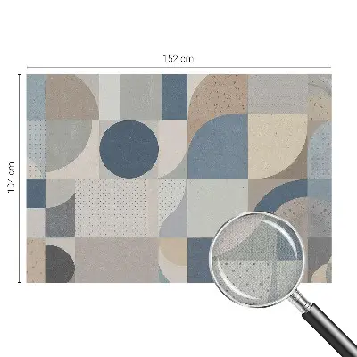 Fototapete in 3D-Optik mit geometrischem Mosaikmotiv