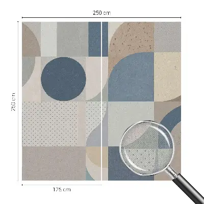 Fototapete in 3D-Optik mit geometrischem Mosaikmotiv