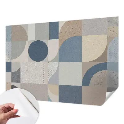 Fototapete in 3D-Optik mit geometrischem Mosaikmotiv