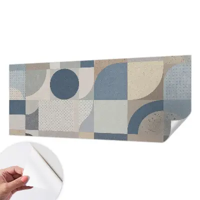 Fototapete in 3D-Optik mit geometrischem Mosaikmotiv