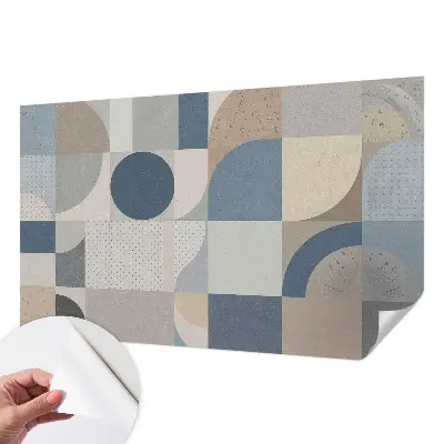 Fototapete in 3D-Optik mit geometrischem Mosaikmotiv