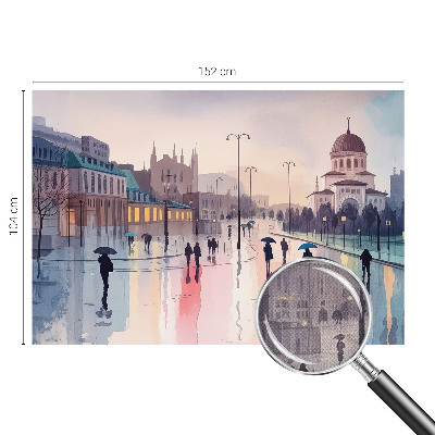 Moderne Fototapete nach Maß mit dem Motiv „Ein Spaziergang im Regen“