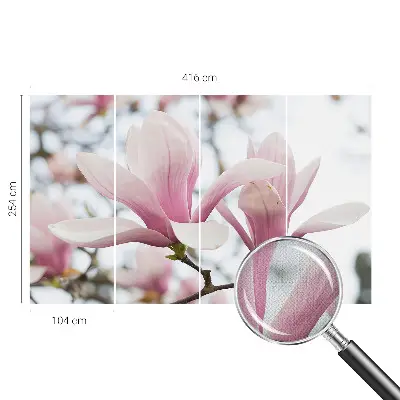 Motivtapete nach Maß mit Motiv der Magnolienblüten