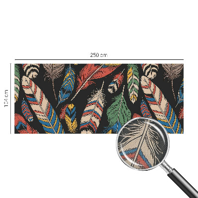 45D-Fototapete fürs Schlafzimmer Bunte Federn