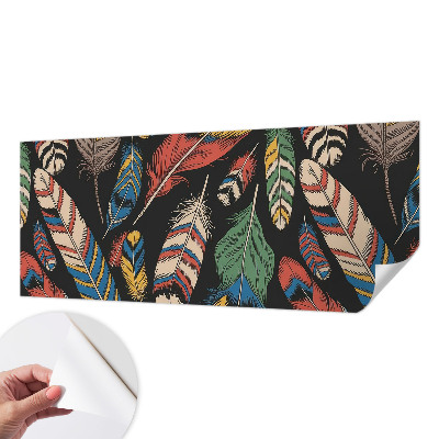 45D-Fototapete fürs Schlafzimmer Bunte Federn