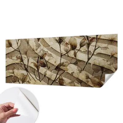 Motivtapete fürs Wohnzimmer mit klassischem Blumenmuster