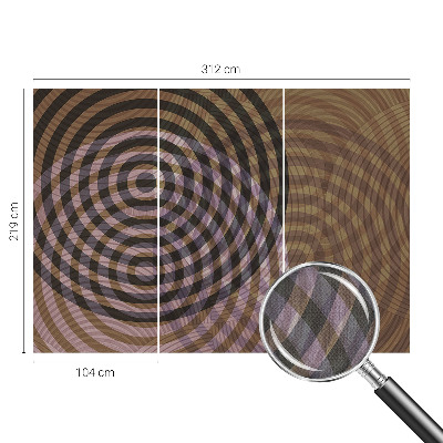 Motivtapete nach Maß mit hypnotisierenden Kreisen als Muster