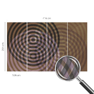 Motivtapete nach Maß mit hypnotisierenden Kreisen als Muster
