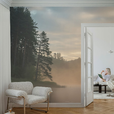 Moderne Fototapete nach Maß mit dem Motiv „nebliger Morgen“
