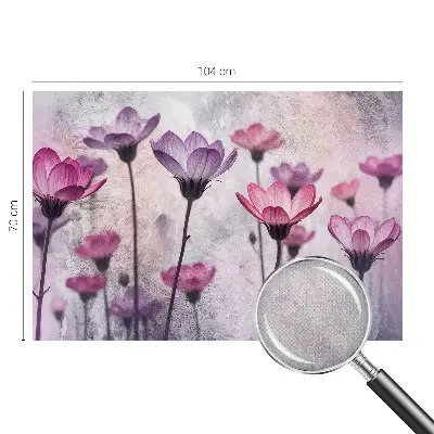 Hochwertige Bildtapete mit pastellfarbenem Blumenmuster