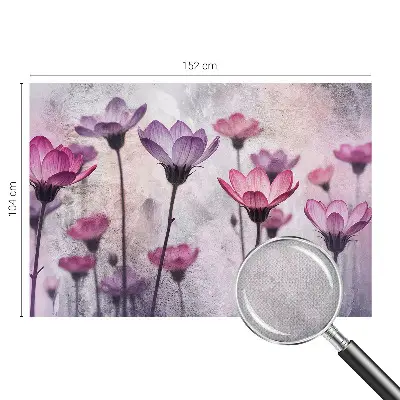 Hochwertige Bildtapete mit pastellfarbenem Blumenmuster