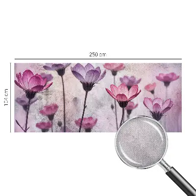 Hochwertige Bildtapete mit pastellfarbenem Blumenmuster