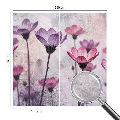 Hochwertige Bildtapete mit pastellfarbenem Blumenmuster
