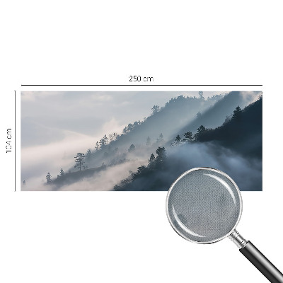 Vintage Tapete mit Motiv einer nebligen Landschaft