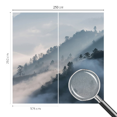 Vintage Tapete mit Motiv einer nebligen Landschaft