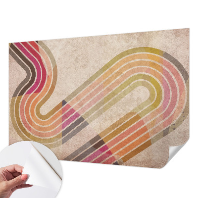 Selbstklebende Fototapete mit geometrischem Linienmuster