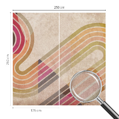 Selbstklebende Fototapete mit geometrischem Linienmuster