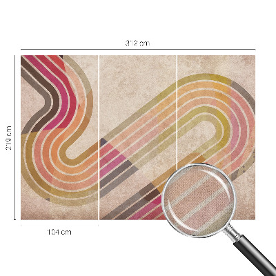 Selbstklebende Fototapete mit geometrischem Linienmuster