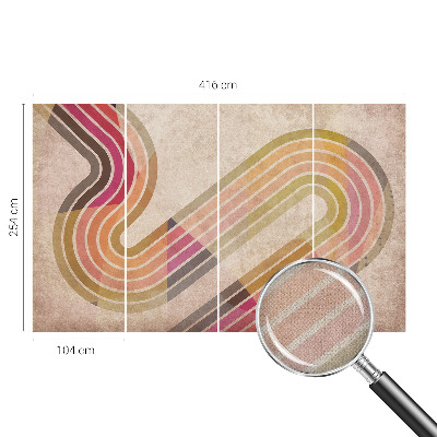 Selbstklebende Fototapete mit geometrischem Linienmuster