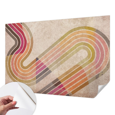 Selbstklebende Fototapete mit geometrischem Linienmuster