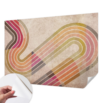 Selbstklebende Fototapete mit geometrischem Linienmuster
