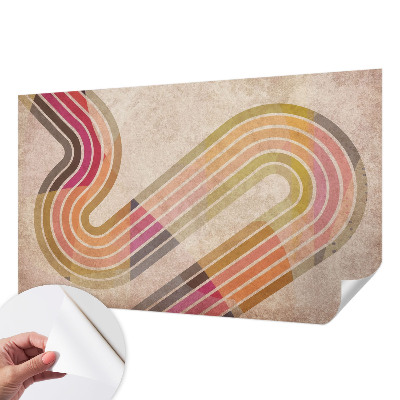 Selbstklebende Fototapete mit geometrischem Linienmuster
