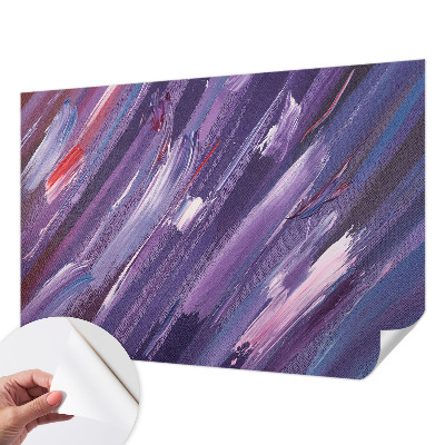 Selbstklebende Fototapete fürs Wohnzimmer mit bunten Pinselstrichen
