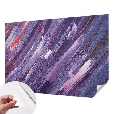 Selbstklebende Fototapete fürs Wohnzimmer mit bunten Pinselstrichen