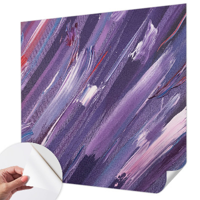 Selbstklebende Fototapete fürs Wohnzimmer mit bunten Pinselstrichen