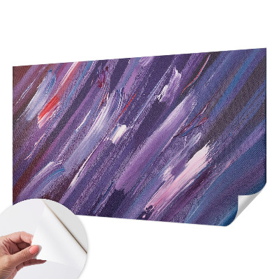 Selbstklebende Fototapete fürs Wohnzimmer mit bunten Pinselstrichen
