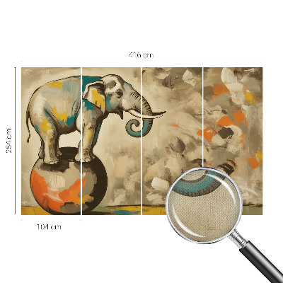 Fototapete in 3D-Optik Abstrakter Elefant