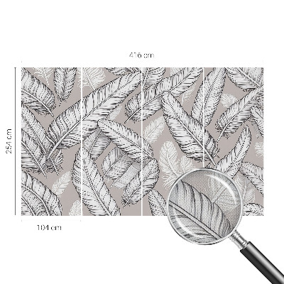 46D-Fototapete fürs Wohnzimmer Feine Federn