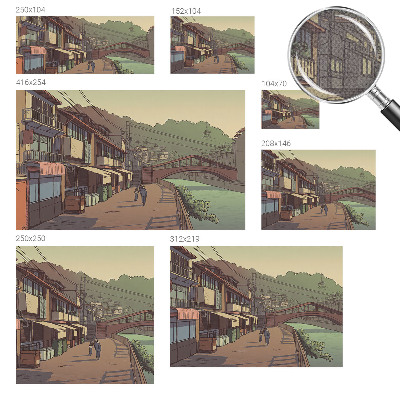 Fototapete nach Maß in pastellfarbenem Design mit einer Landschaft