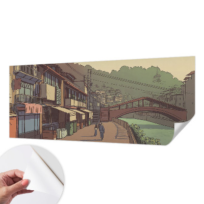 Fototapete nach Maß in pastellfarbenem Design mit einer Landschaft