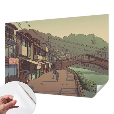 Fototapete nach Maß in pastellfarbenem Design mit einer Landschaft