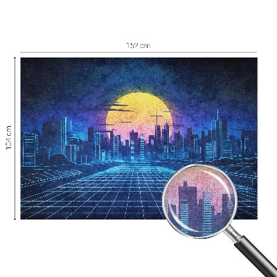 Motivtapete fürs Wohnzimmer mit einer futuristischen Landschaft