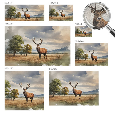 Vintage tapete Majestätischer Hirsch