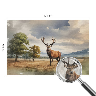 Vintage tapete Majestätischer Hirsch