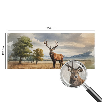 Vintage tapete Majestätischer Hirsch