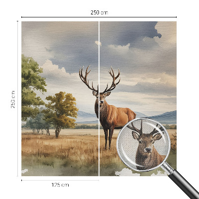 Vintage tapete Majestätischer Hirsch
