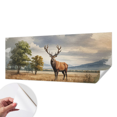 Vintage tapete Majestätischer Hirsch