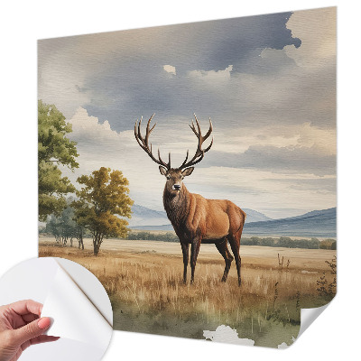 Vintage tapete Majestätischer Hirsch