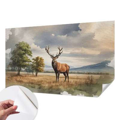 Vintage tapete Majestätischer Hirsch